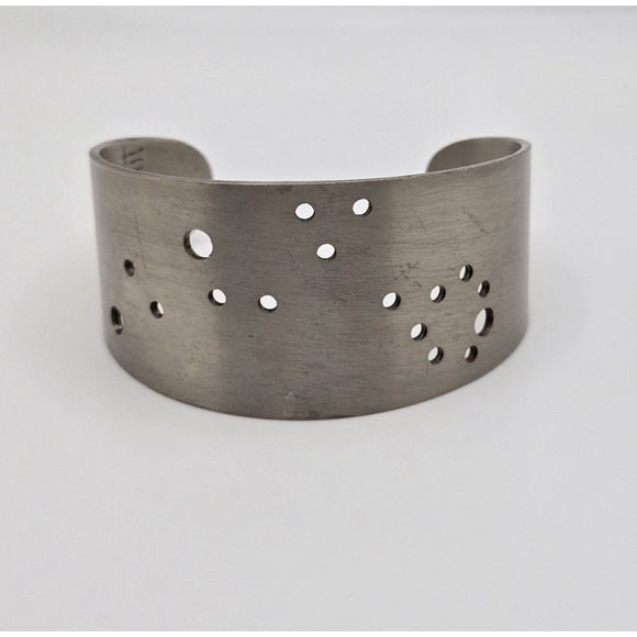 Scout Zodiac Cuff Bracelet Pisces Constellation Cutout Steel Modern Minimal Boho - Picture 9 of 15